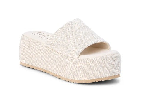 Beach By Matisse Silver Speckle Pismo Platform Slide Sandal