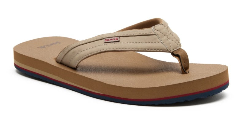 Men's Sanuk Oxford Tan Ziggy ST Flip Flop