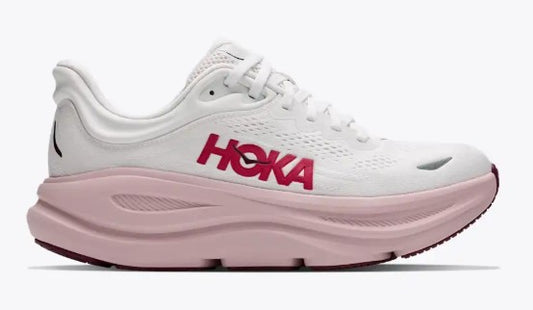 Women's Hoka Bondi 9 (White/Pink Opal)