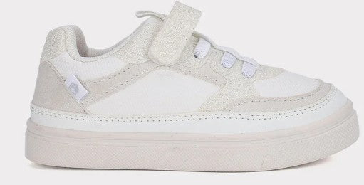 Oomphies Toddler Girls Alcoa Hook & Loop Sneaker (White)