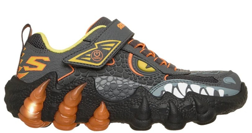Little/Big Kids' Skechers Skech-O-Saurus Light 2.0 (Charcoal/Orange)