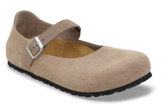 Women's Birkenstock Mantova Taupe Suede Leather (Medium/Narrow/Width)