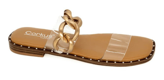 Corkys Catch Flights Not Feelings Sandal (Clear)