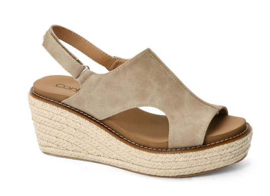 Women's Corky's K Bye Wedge Sandal (Taupe)