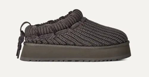 Womens UGG Tazz Whipstitch Knit (Charcoal)