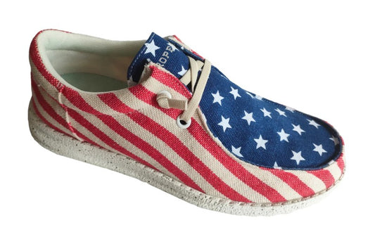 Men's Roper All Over Flag Design Eva Moc Lace Up