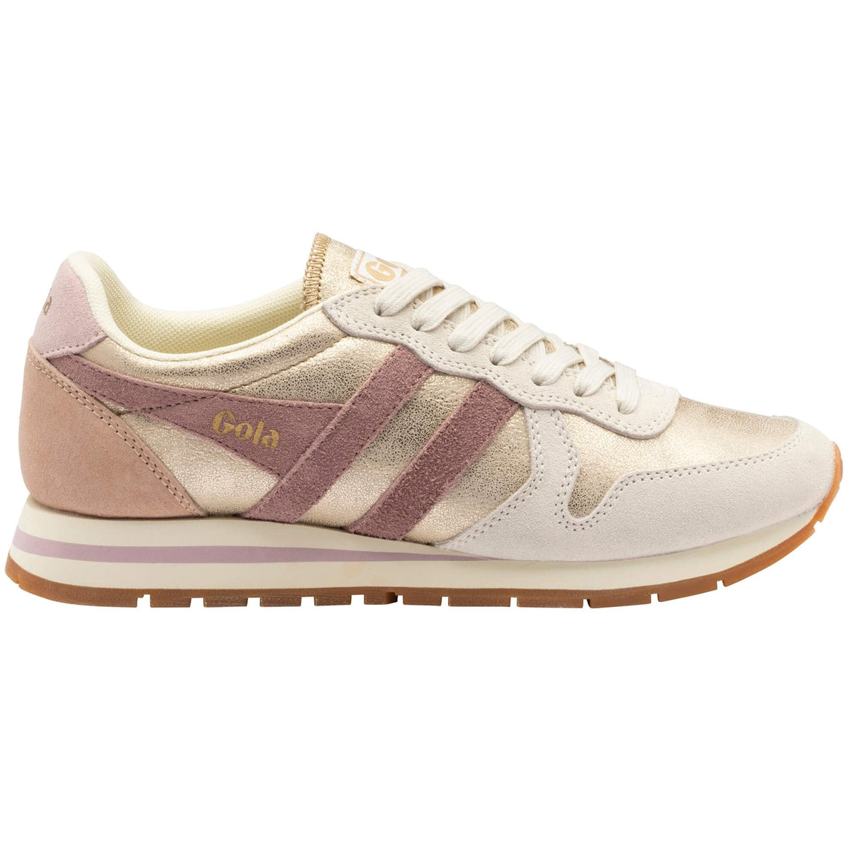 Women's Gola Classics Daytona Blaze Sneakers (Gold/Brownrose/Chalk Pink)