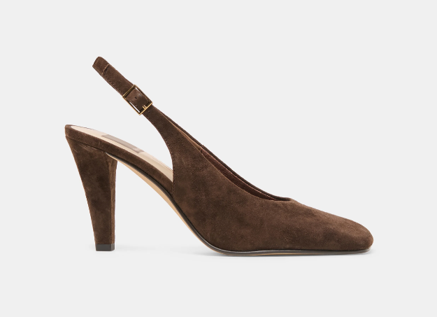 Dolce Vita GESSIA Dark Brown Suede Slingback Heel
