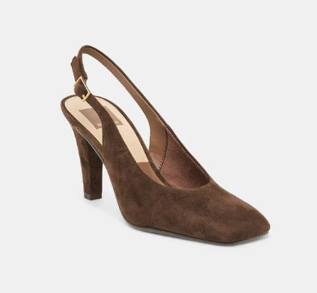 Dolce Vita GESSIA Dark Brown Suede Slingback Heel
