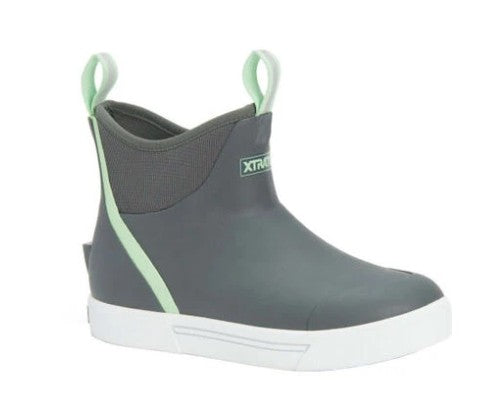 Women's Xtratuf 6" Grey Wheelhouse Ankle Deck Boot