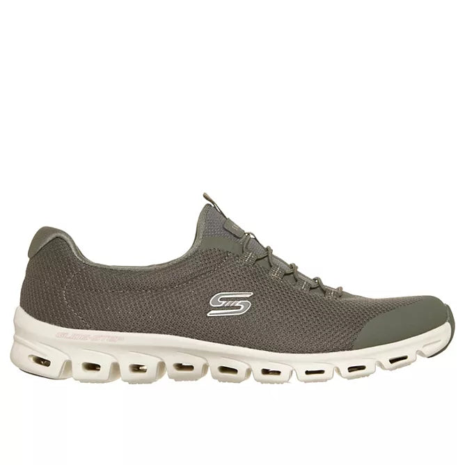 Women's Skechers Glide-Step-Glistened (Olive)
