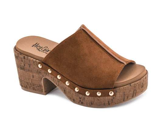 Corkys Gaslight Wedge Sandal (Chestnut)