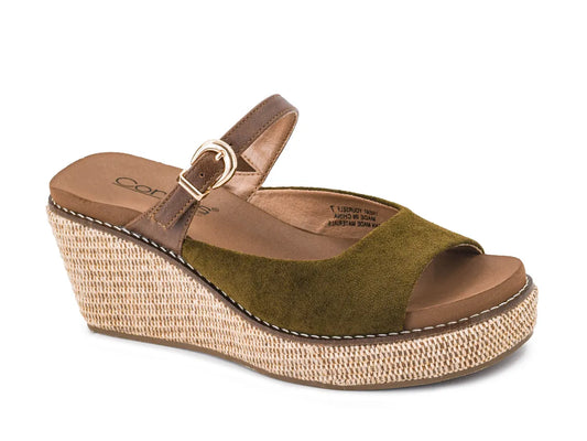 Corkys Treat Yourself Wedge Sandal (Moss)