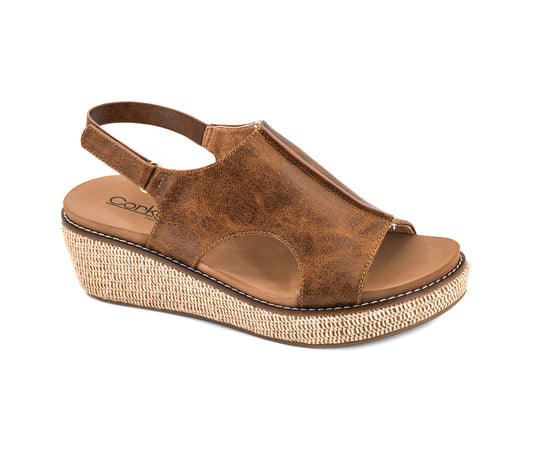 Corkys Volta II Wedge Sandal (Chestnut 2)