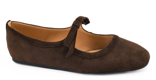 Corkys Layover Ballet Flat (Chocolate)