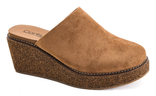 Corkys Maybe Later Wedge Sandal (Tobacco)