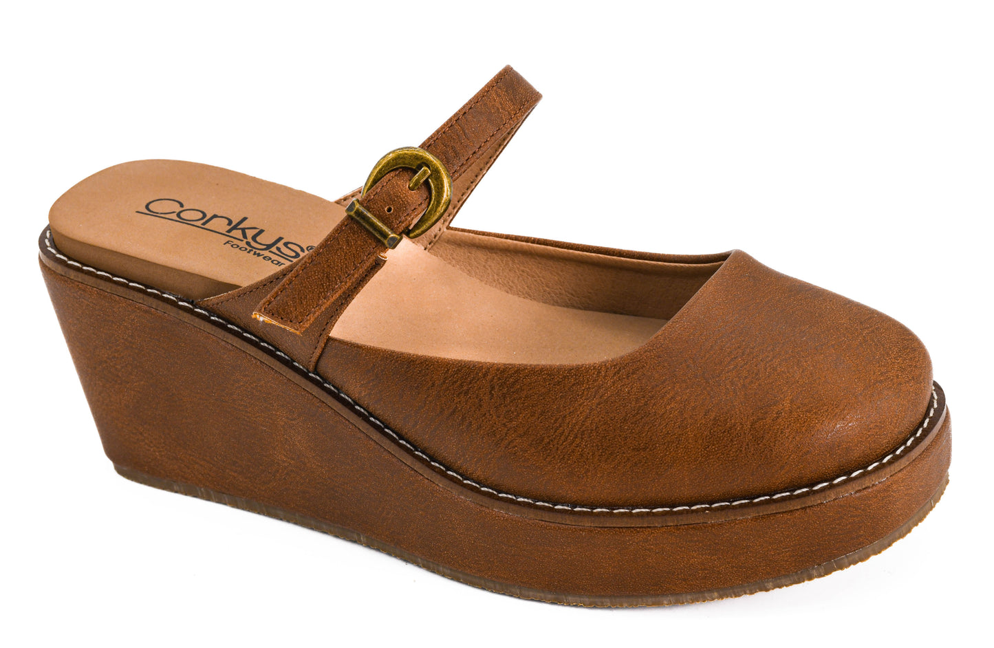 Corkys Me Time Wedge Sandal (Auburn)