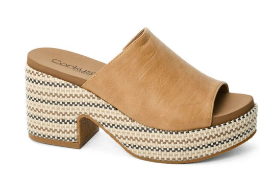 Corkys Totally Buggin Heeled Wedge (Caramel)