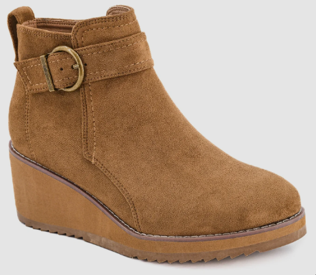Corkys Intuition Wedge Boots (Camel Suede)
