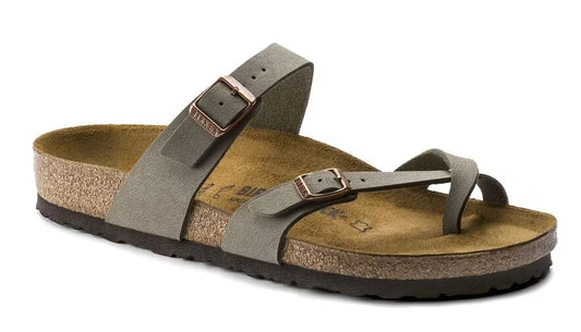 Birkenstock (Unisex) Mayari Birkibuc (Stone)