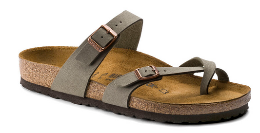 Birkenstock (Unisex) Mayari Birkibuc (Stone)