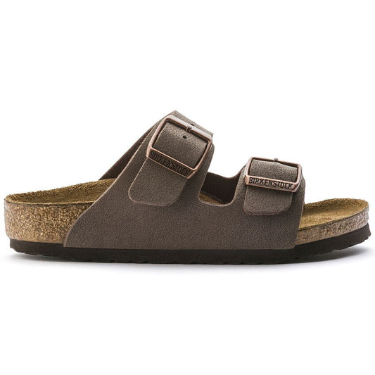 Kids Birkenstock Arizona Birkibuc (Mocha) (Medium/Narrow/Width)