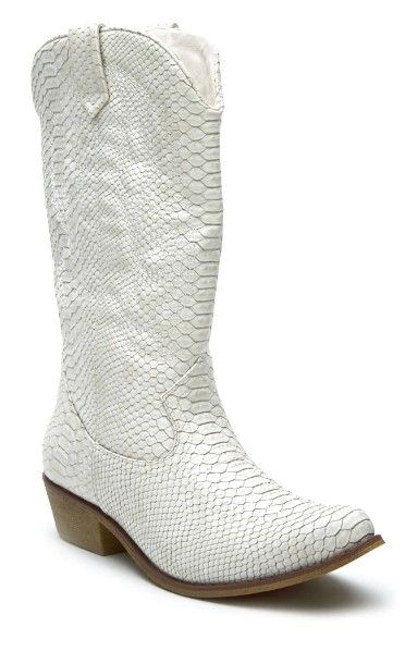 Coconuts By Matisse Gaucho Cowboy Boot (White Snake)