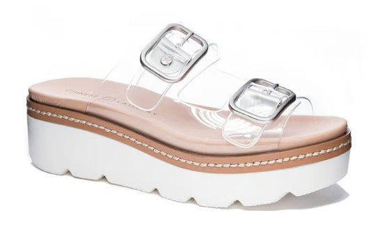 Chinese Laundry Surfs Up Sandal (Clear)