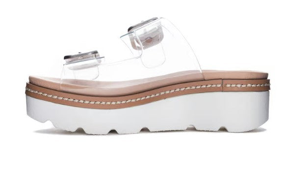 Chinese Laundry Surfs Up Sandal (Clear)