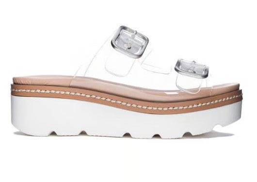 Chinese Laundry Surfs Up Sandal (Clear)