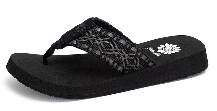 Yellow Box Fluster Sandal (Black)