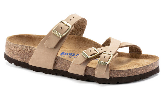 Women's Birkenstock Sandcastle Nubuck Franca Soft Footbed (Regular/Wide/Width)