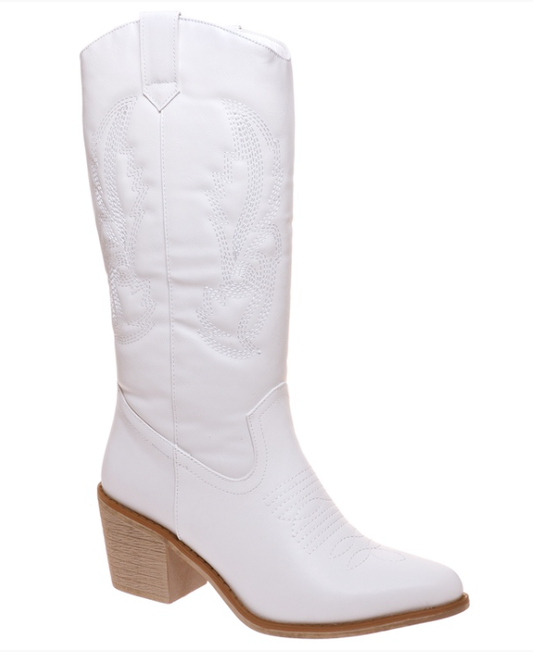 Pierre Dumas Wilder-1 Cowboy Boot White