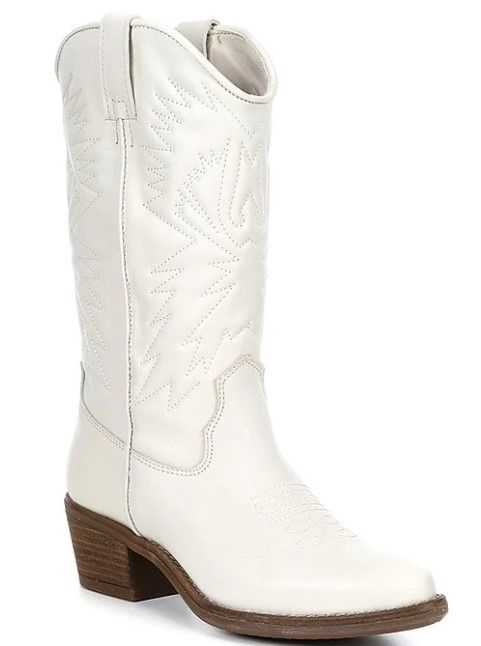 Steve Madden Hayward Western Boots White