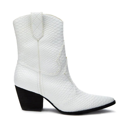 Coconuts By Matisse Bambi Western Boot White Snake