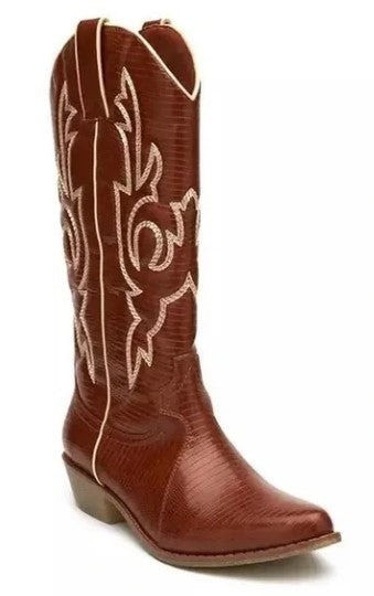 Coconuts By Matisse Amarillo Western Boots (Cognac Snake)