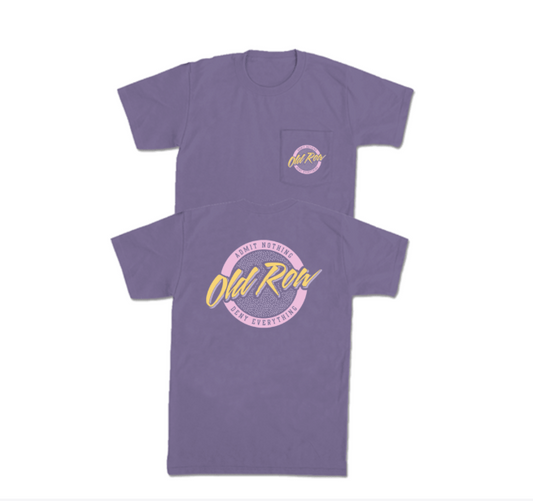 Men's Old Row Circle Logo Pocket Tee (Grape)