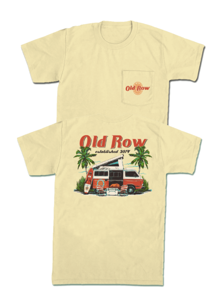 Men's Old Row Surf Van Pocket Tee (Banana)