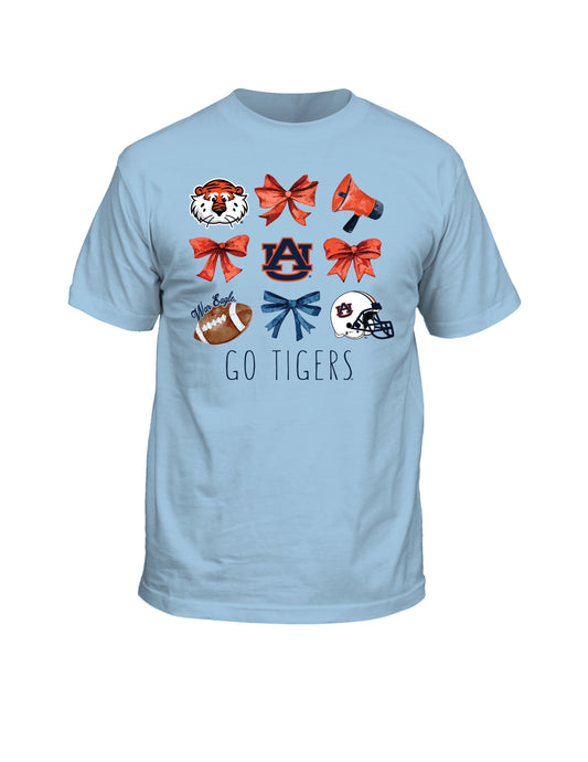 Auburn Watercolor Bows S/S (Light Blue)