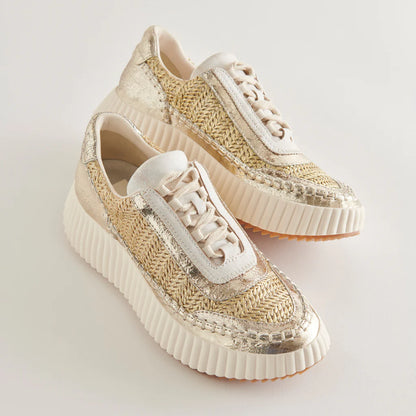 Dolce Vita Dolen Sneakers (Gold Knit)