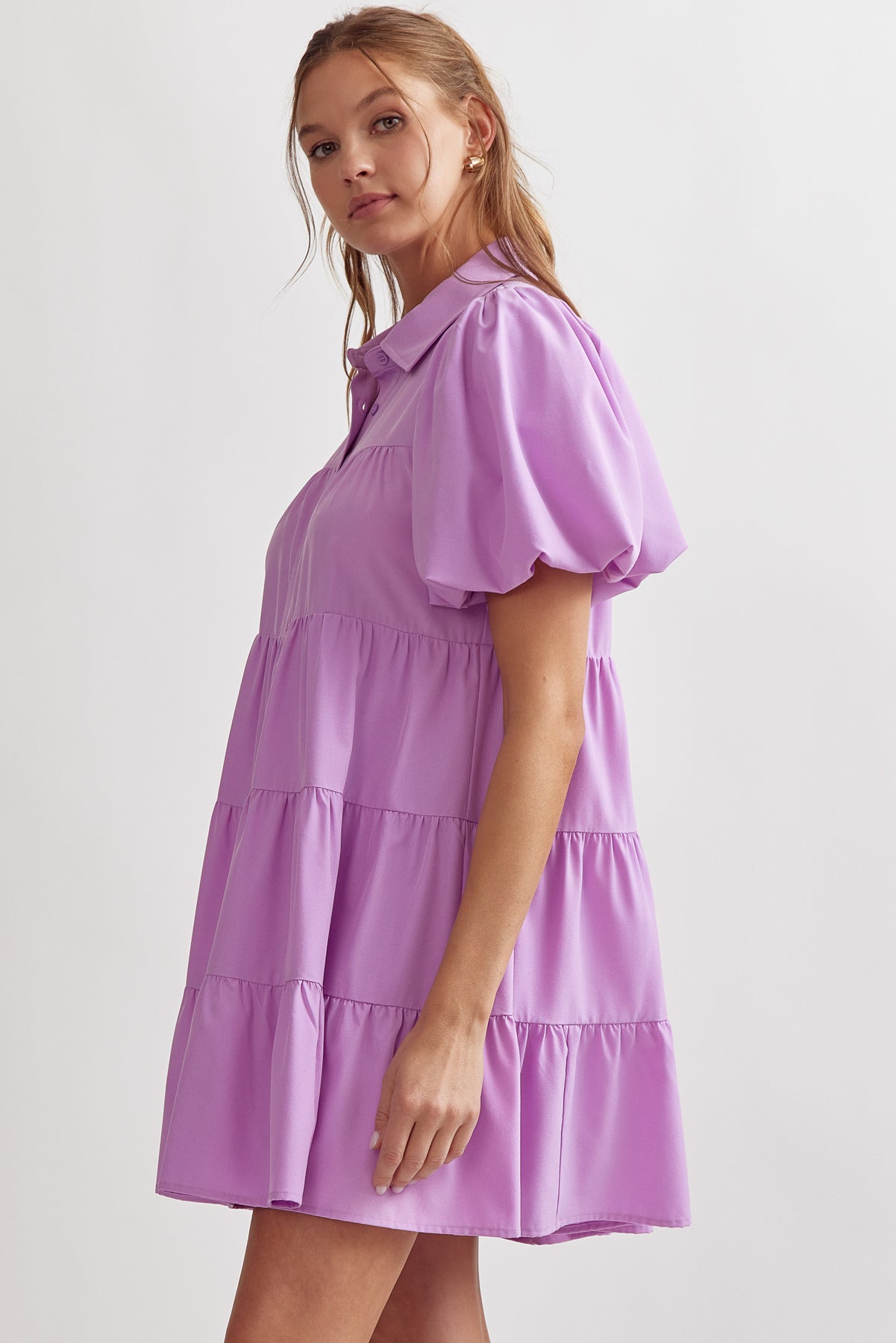 Caroline Collared Dress (Lavender)
