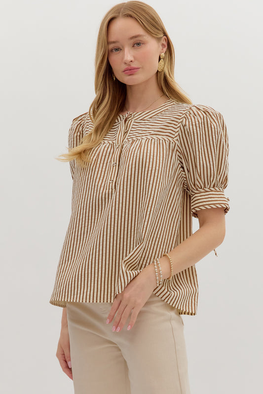 Ladies' Entro Stripe S/S Top