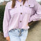 Lavender Button Down Shacket