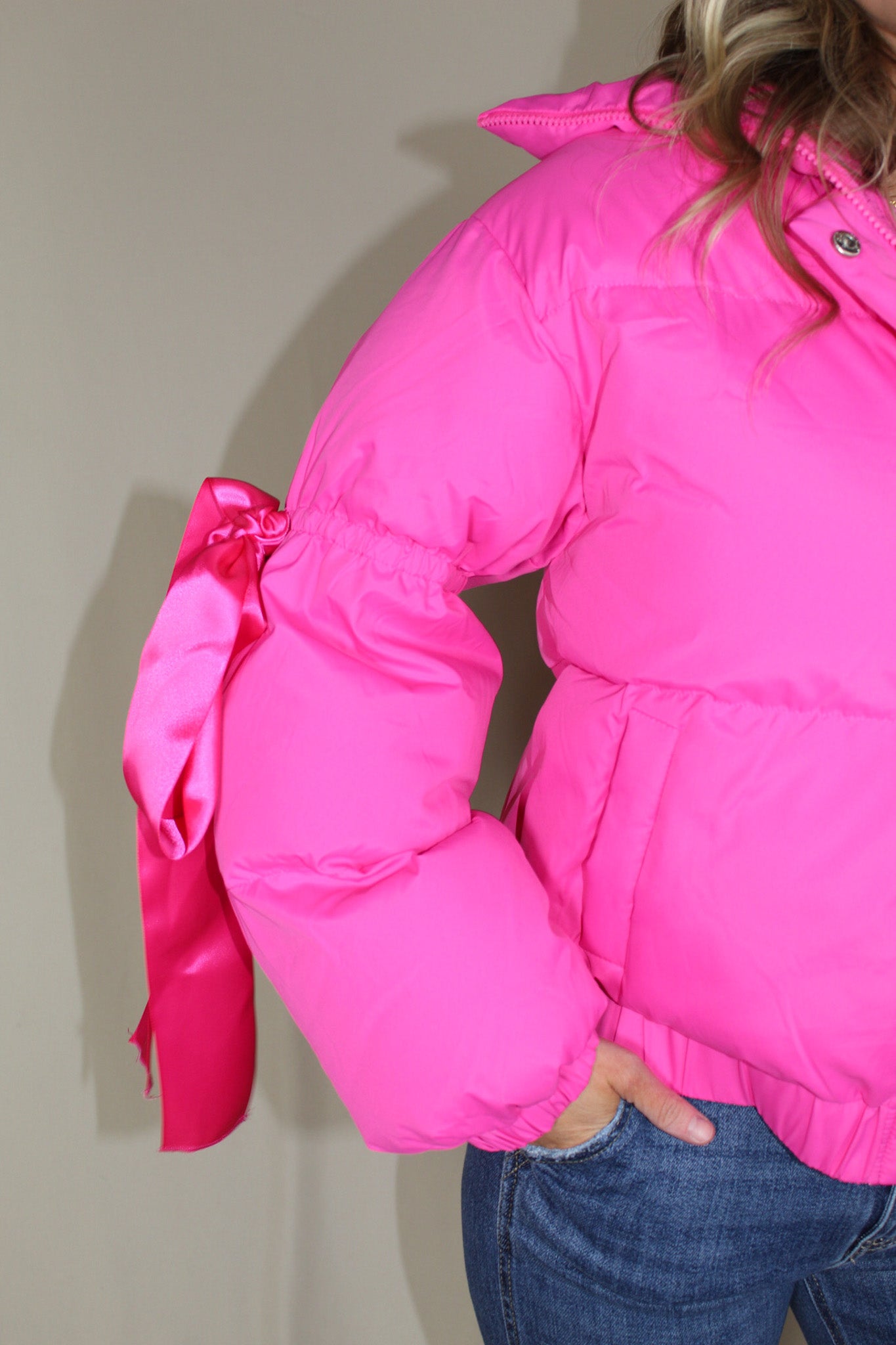 Hot Pink Puffer Jacket