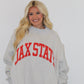 Bucketlist Reversible (JAX STATE/AKC) Mockneck Sweatshirt (Heather Grey/Red)