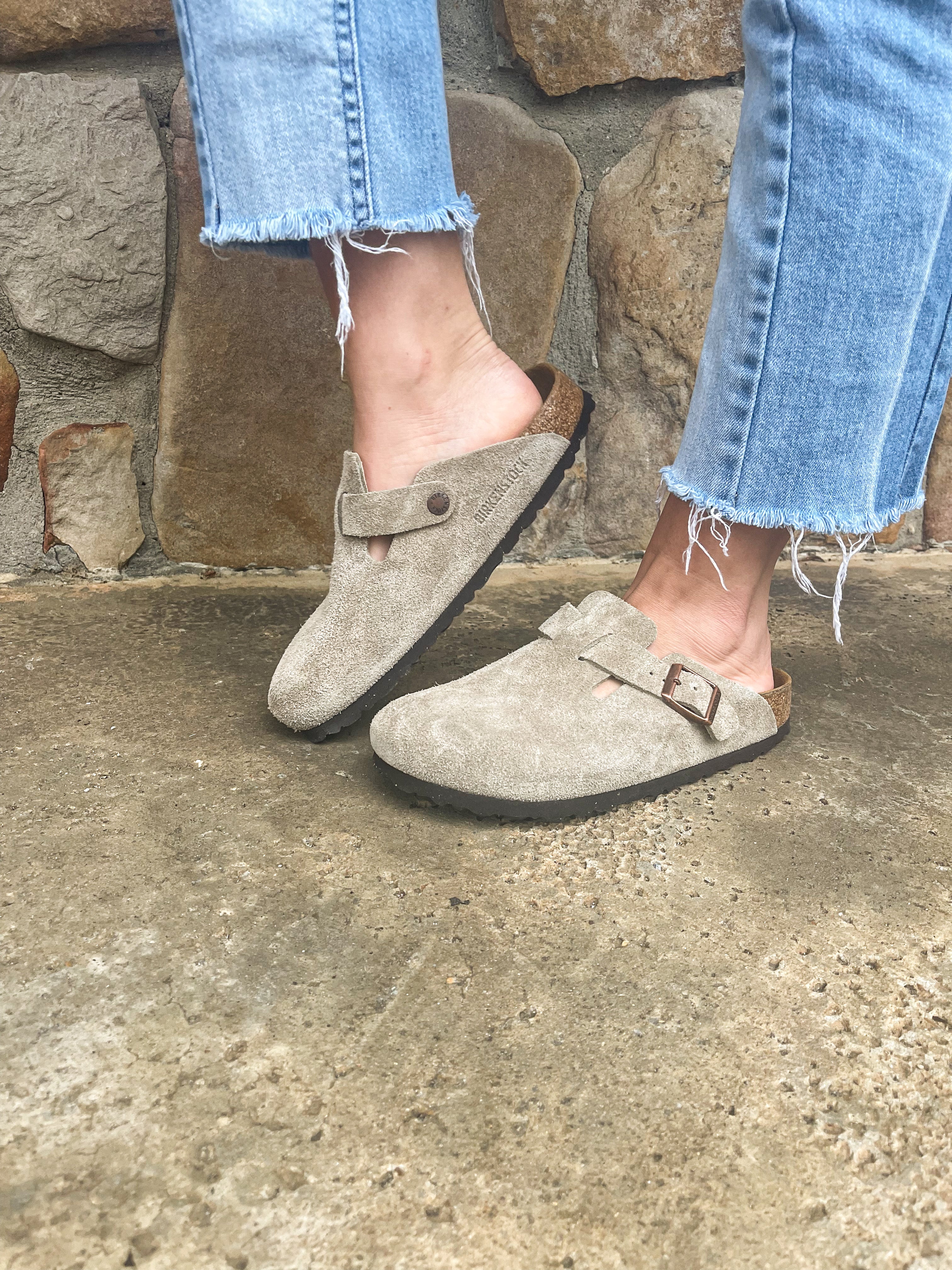 Birkenstock Boston Clogs (Taupe)