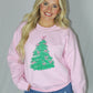Ladies' Southern Fried Cotton Christmas Tree Sweatshirt (Blossom)