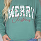Ladies' Southern Fried Cotton Merry Block Print L/S (Light Green)