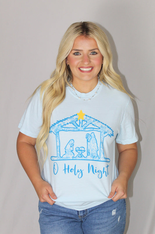 Ladies' Southern Fried Cotton O Holy Night S/S (Chambray)