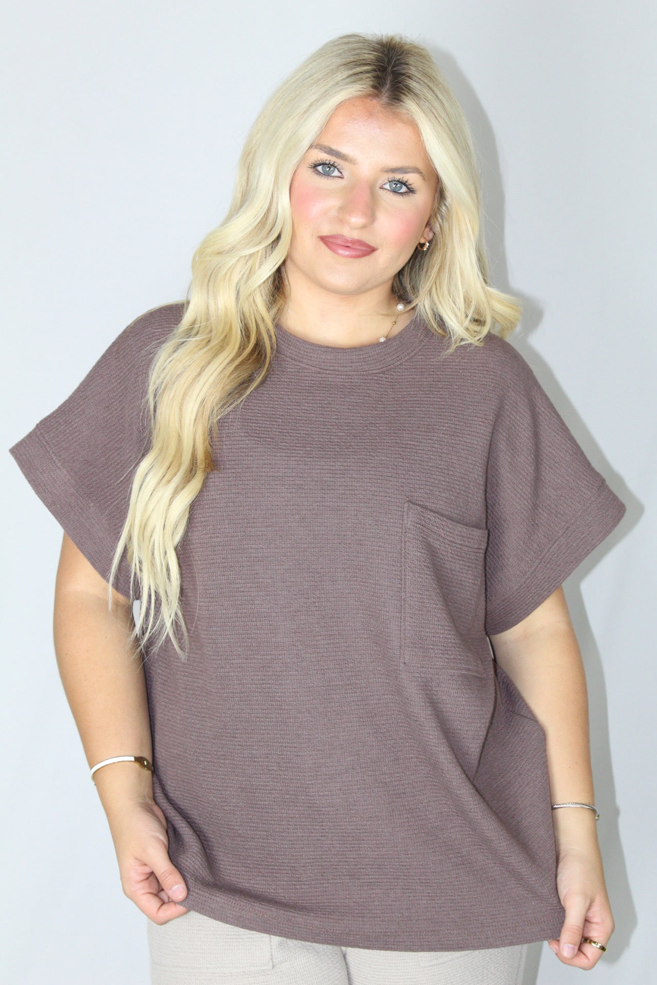 Ribbed S/S Pocket Tee (Set)